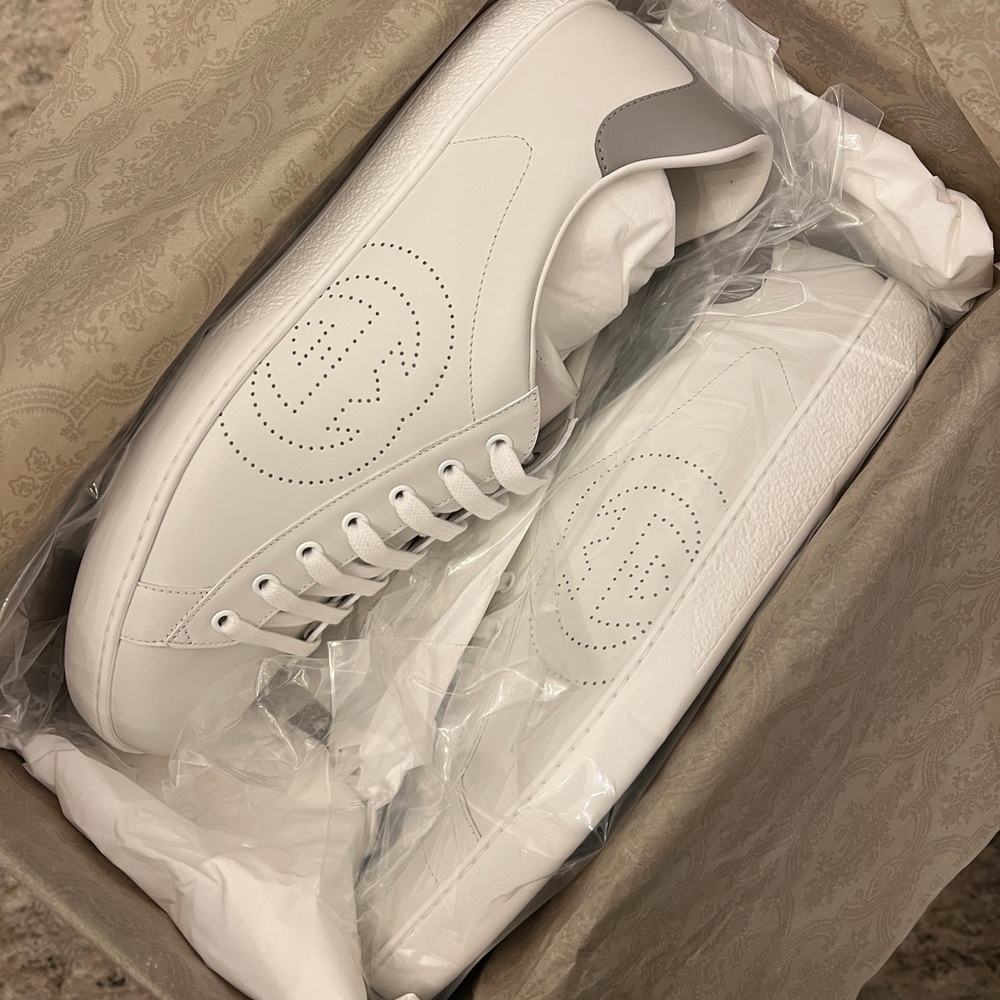 Gucci White and Gray Men's Sneakers